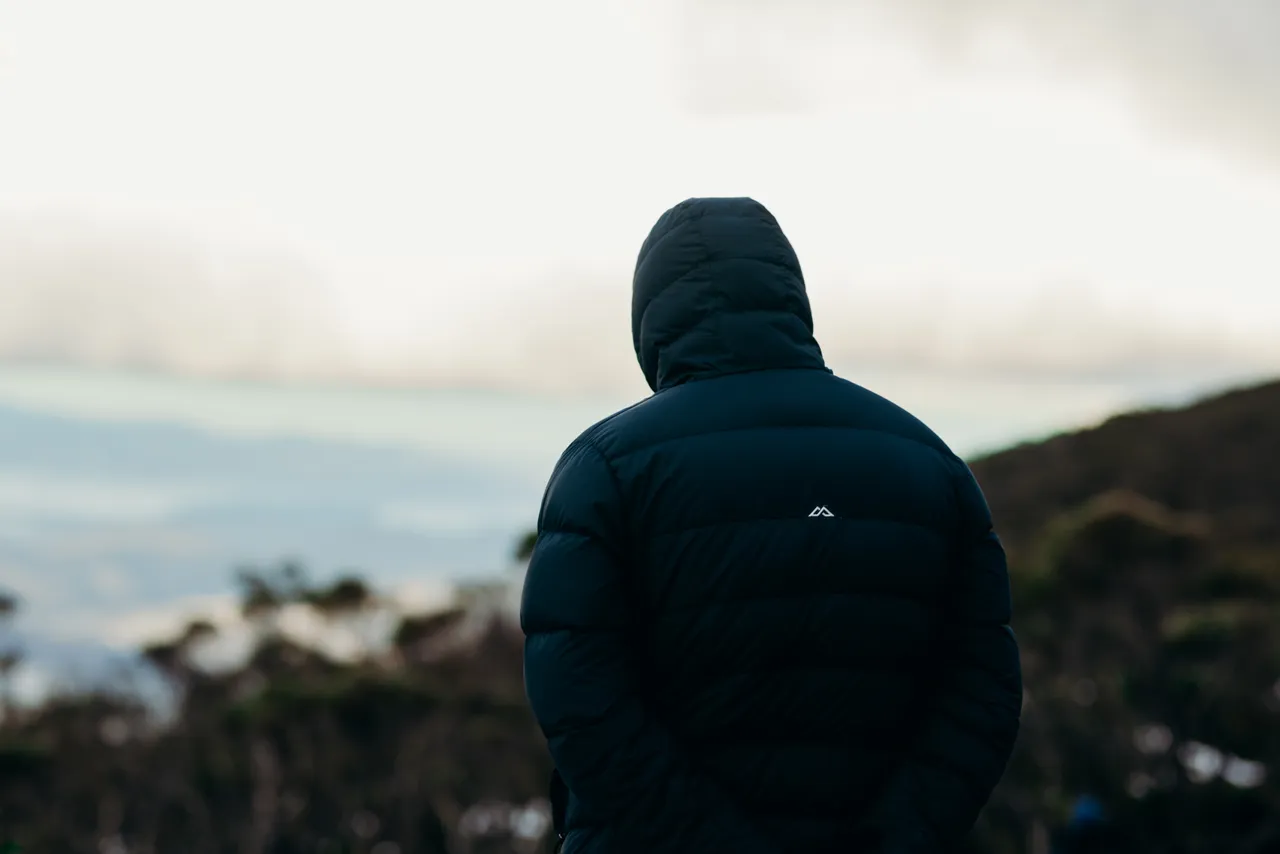 Person in snow on kunanyi / Mount Wellington