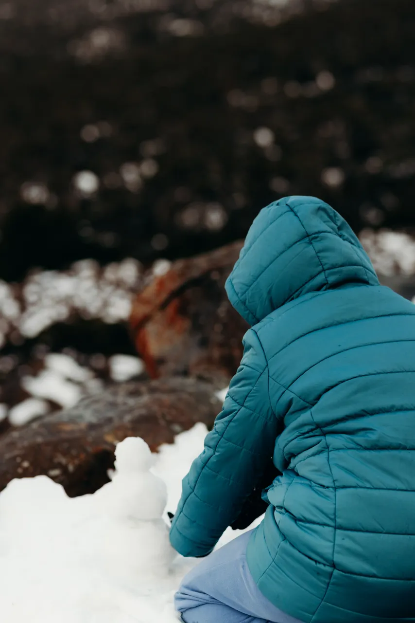 People in snow on kunanyi / Mount Wellington