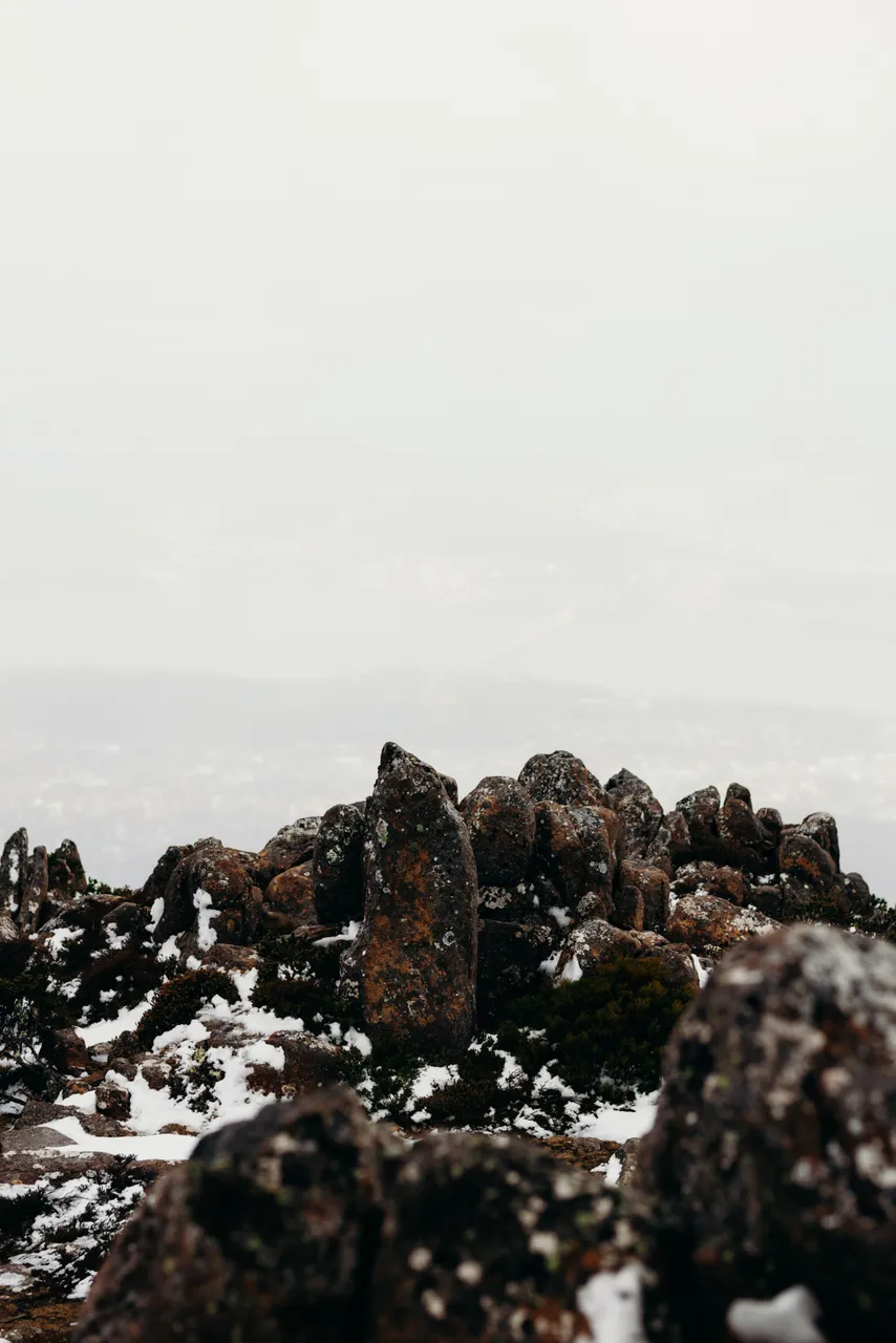Snow on kunanyi / Mount Wellington