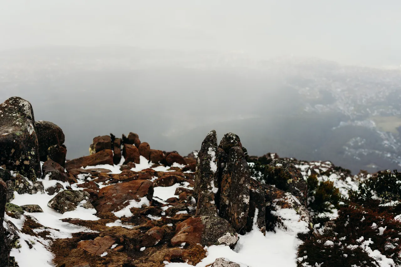 Snow on kunanyi / Mount Wellington