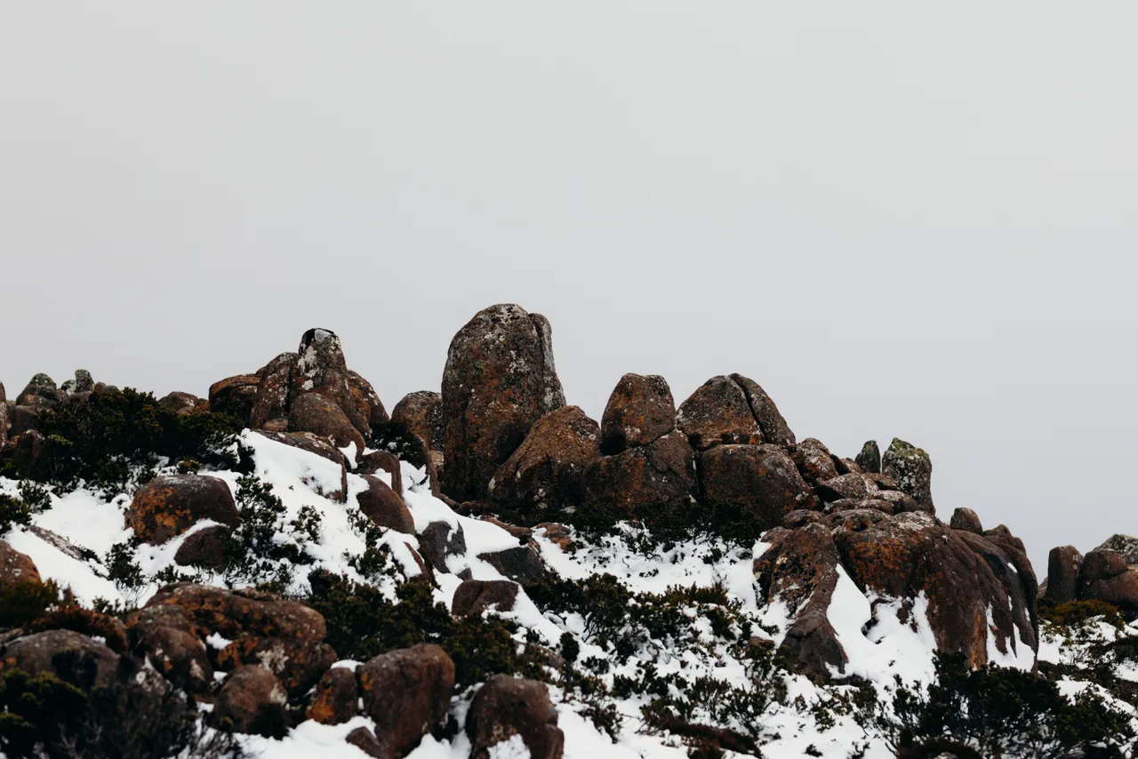 Snow on kunanyi / Mount Wellington
