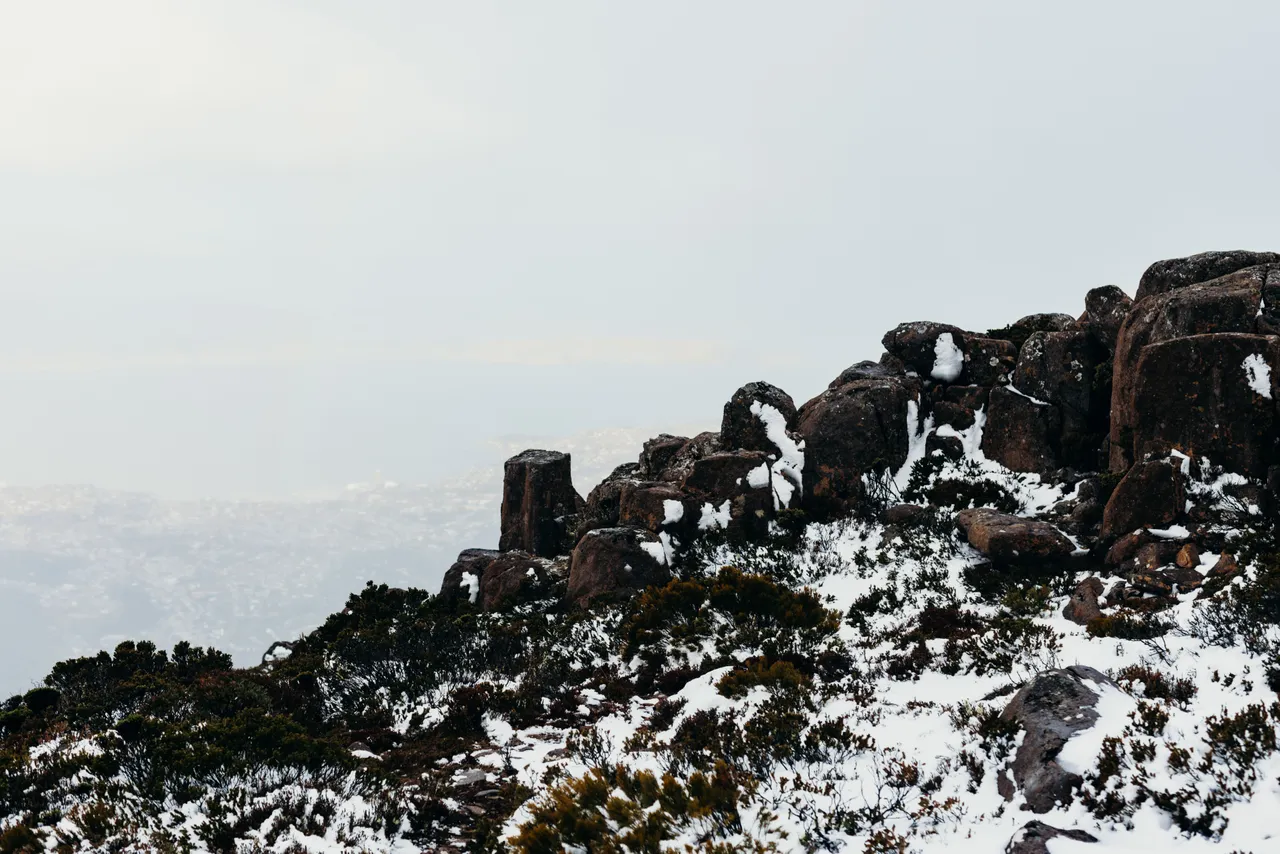 Snow on kunanyi / Mount Wellington