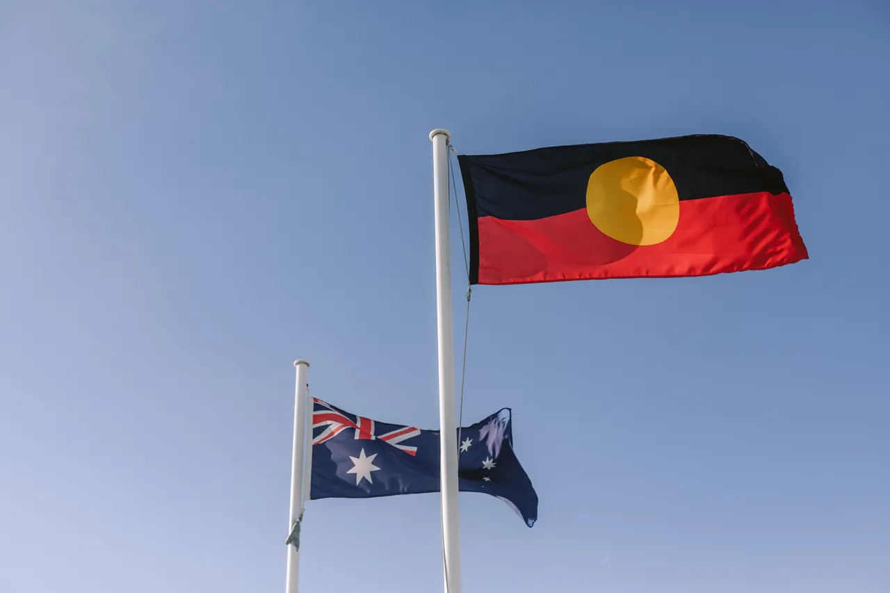 Australian and Aboriginal Flags