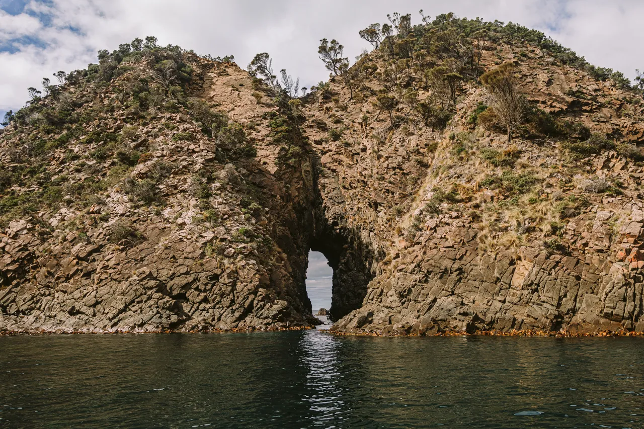 Sea Cave on Pennicott Wilderness Journeys Cruise