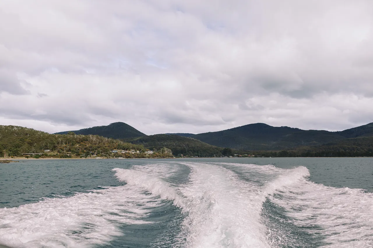 Boat Wake on the Ocean