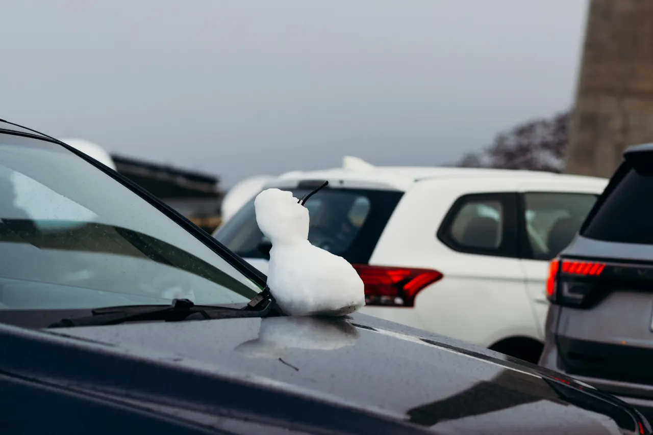 Snowman on Car