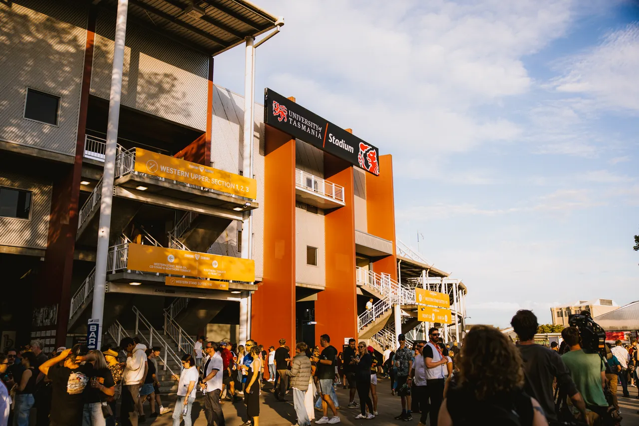 Crowd Outside UTAS Stadium