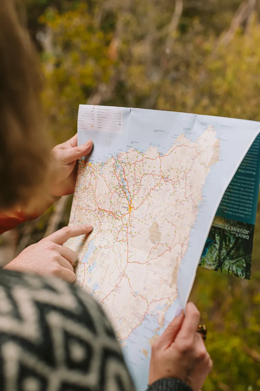 Looking at Tasmanian Map