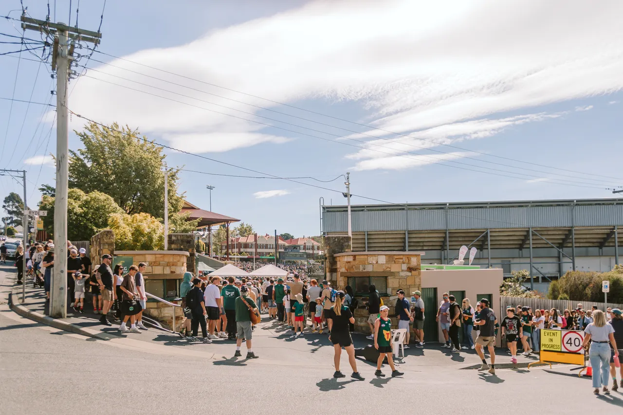 Crowd Outside North Hobart Oval