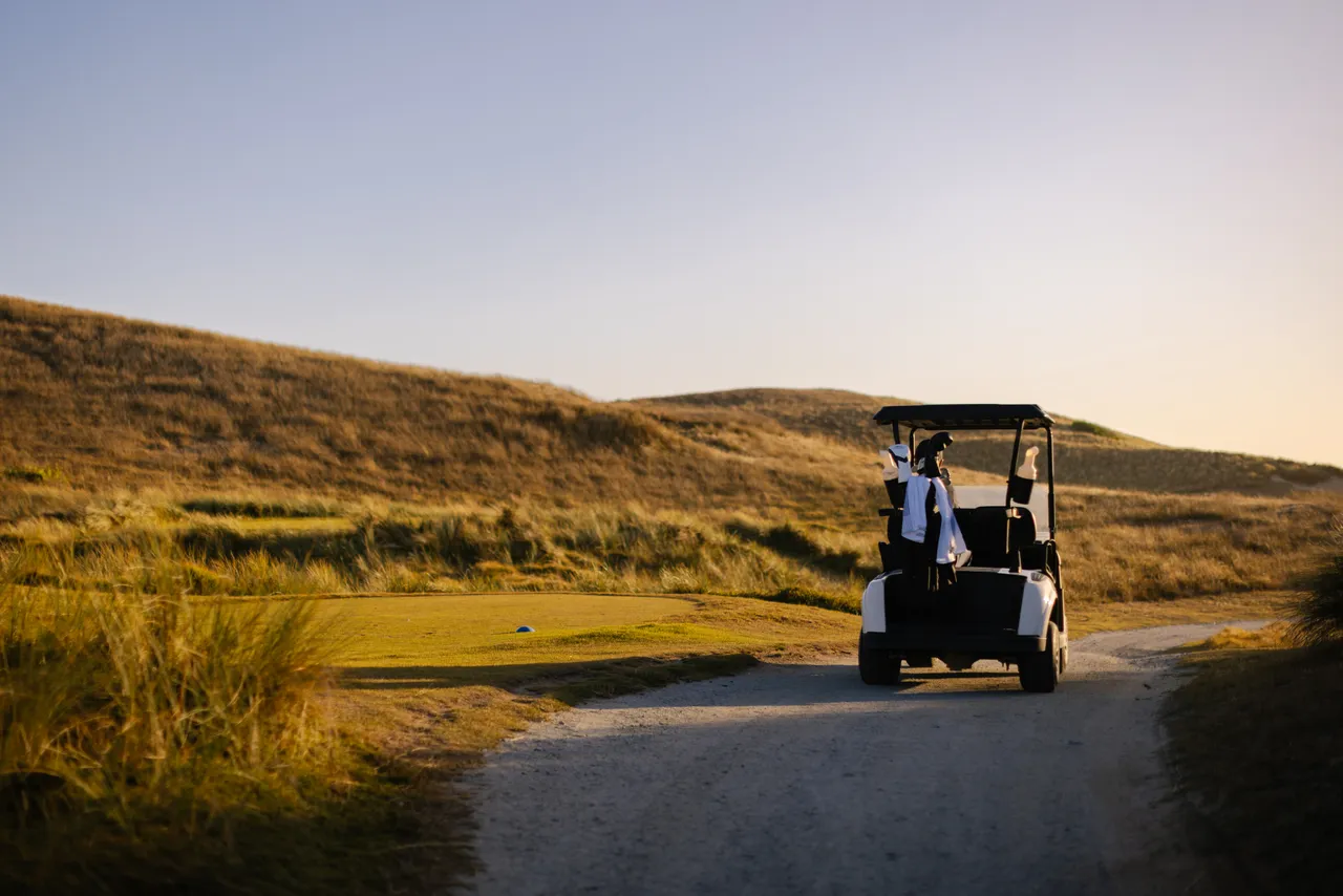 Golf Cart on Ocean Dunes Golf Course