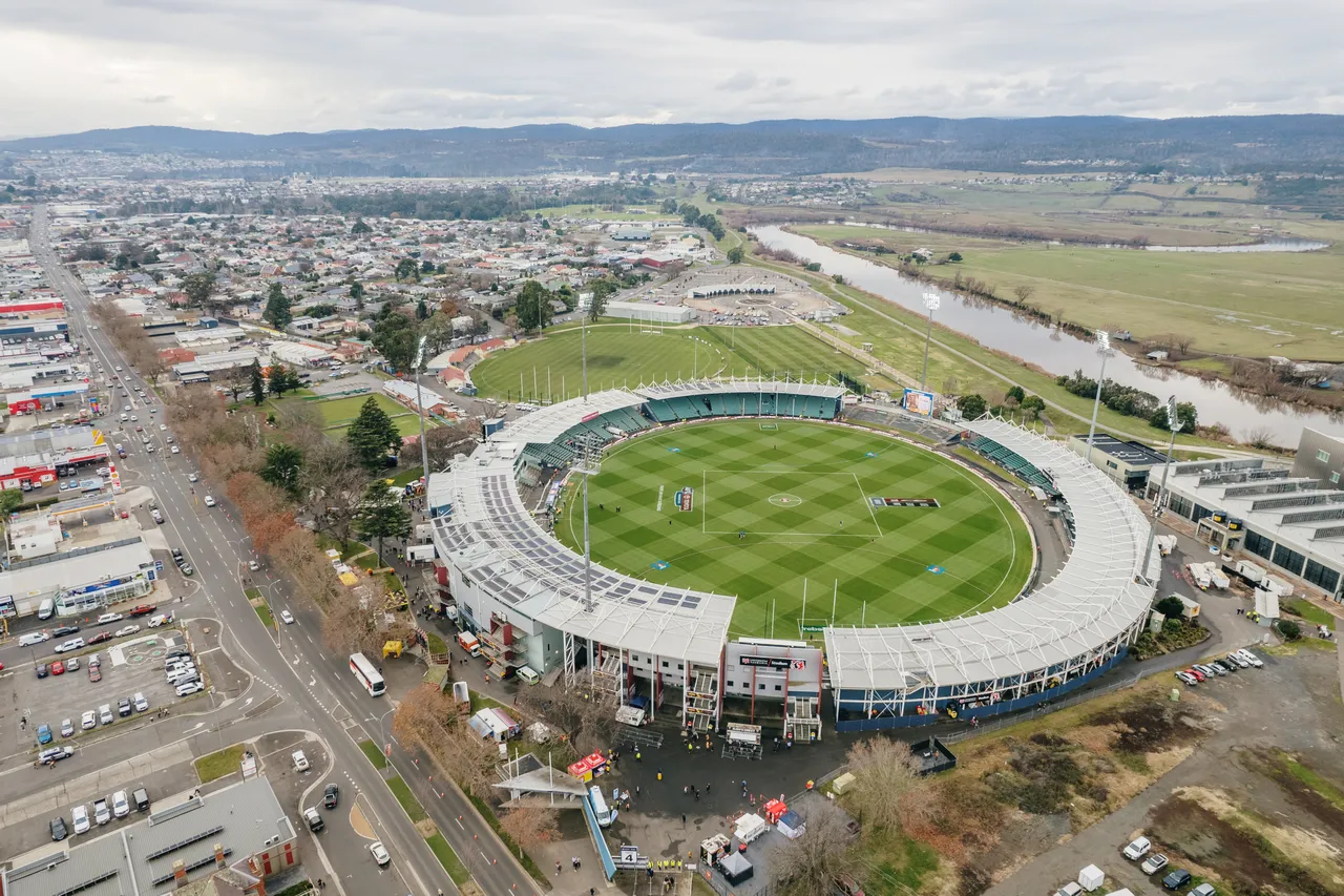 Aerial View of UTAS Stadium