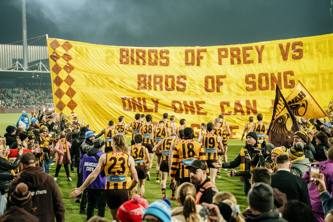 Hawks Banner at UTAS Stadium