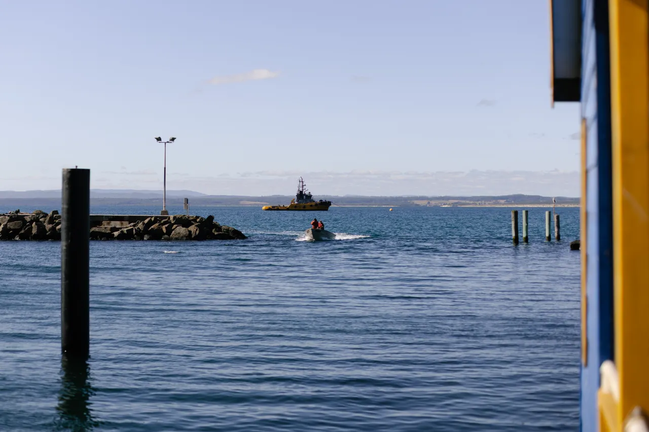 Boat Approaching Dock