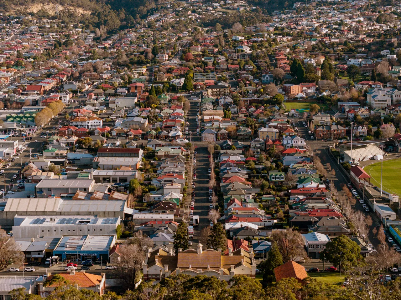 North Hobart Aerial