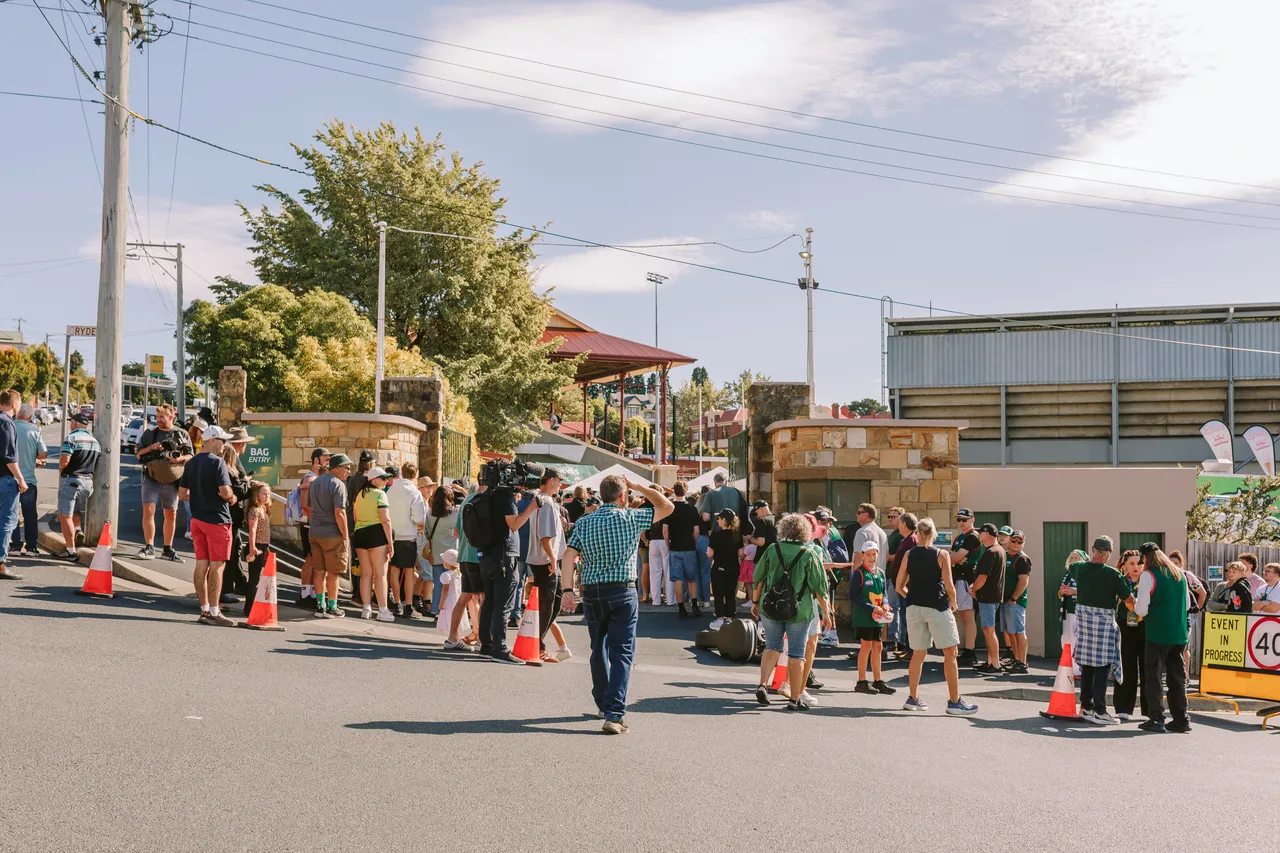 Crowd Outside North Hobart Oval