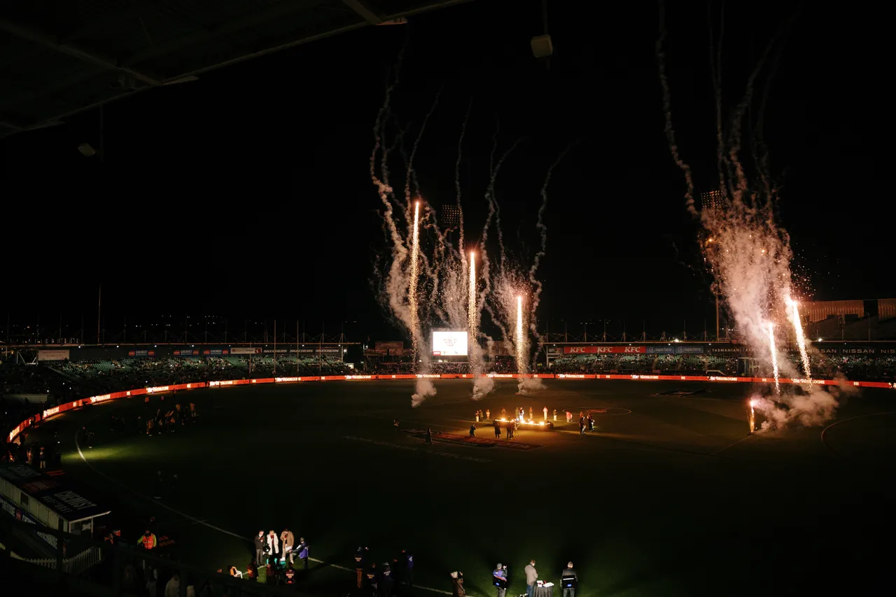 Light Show at UTAS Stadium