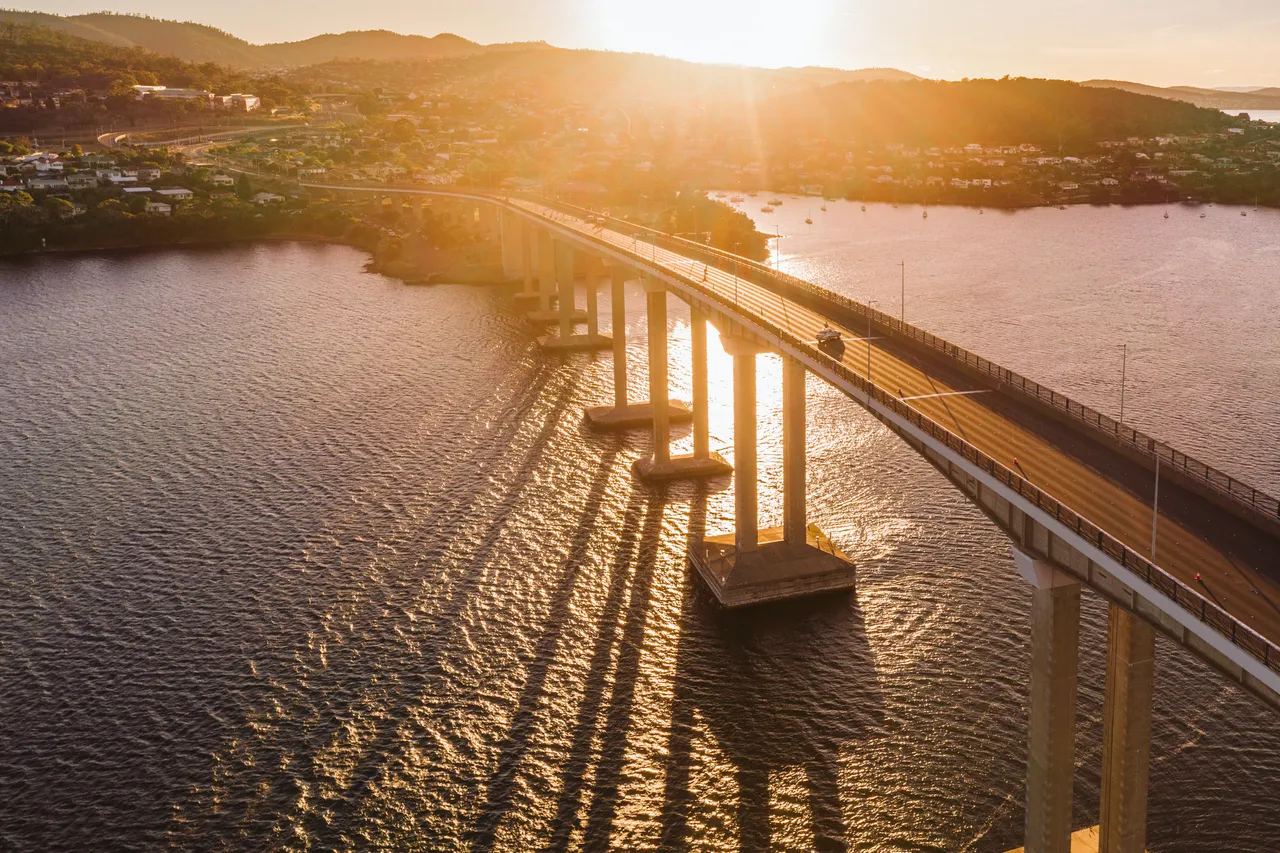 Tasman Bridge at Sunrise
