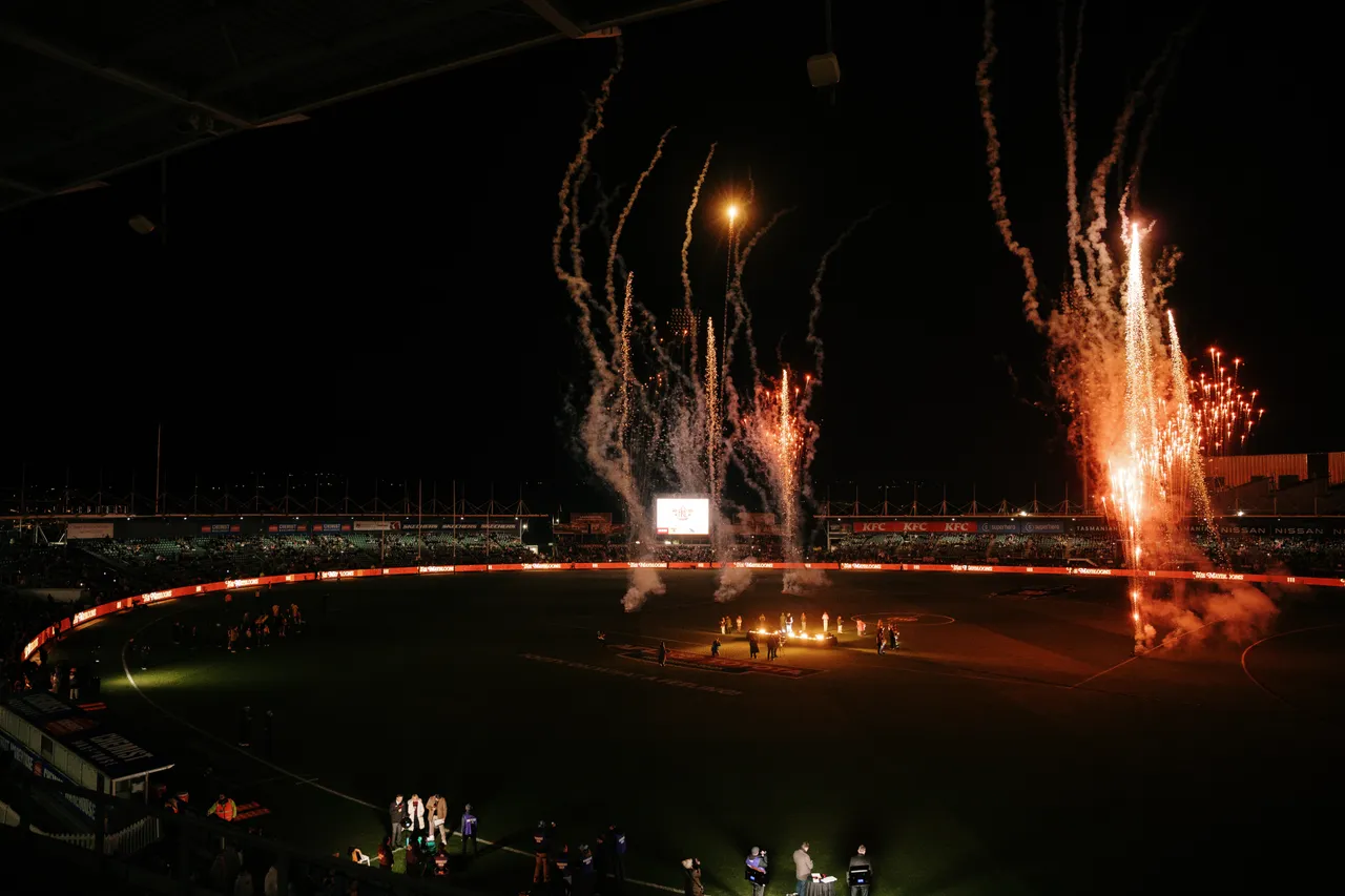 Light Show at UTAS Stadium