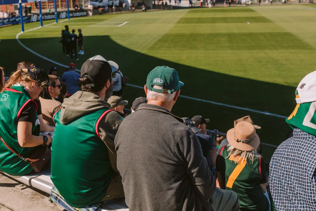 Spectators at Tasmania Devils Game