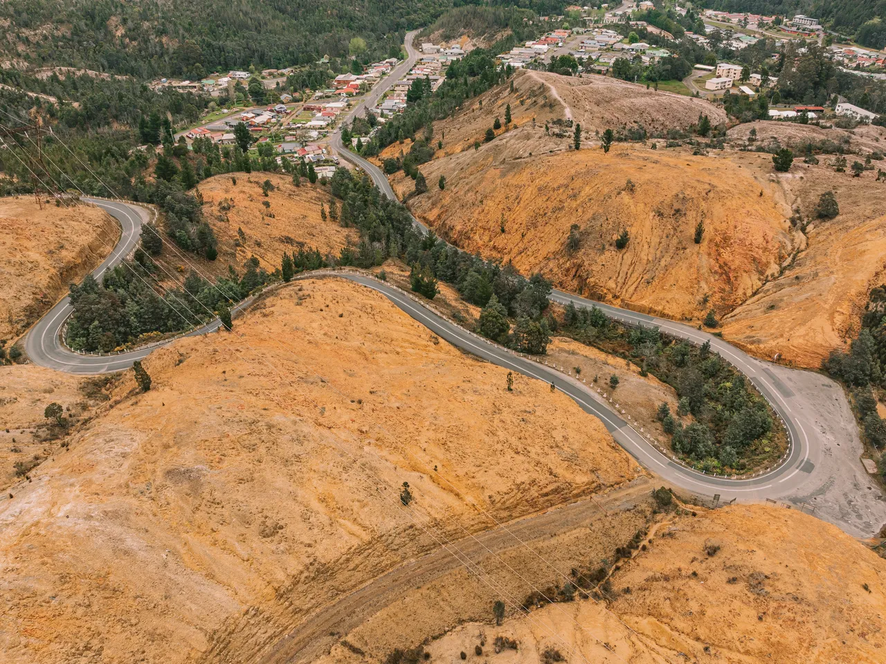Lyell Highway Into Queenstown Aerial