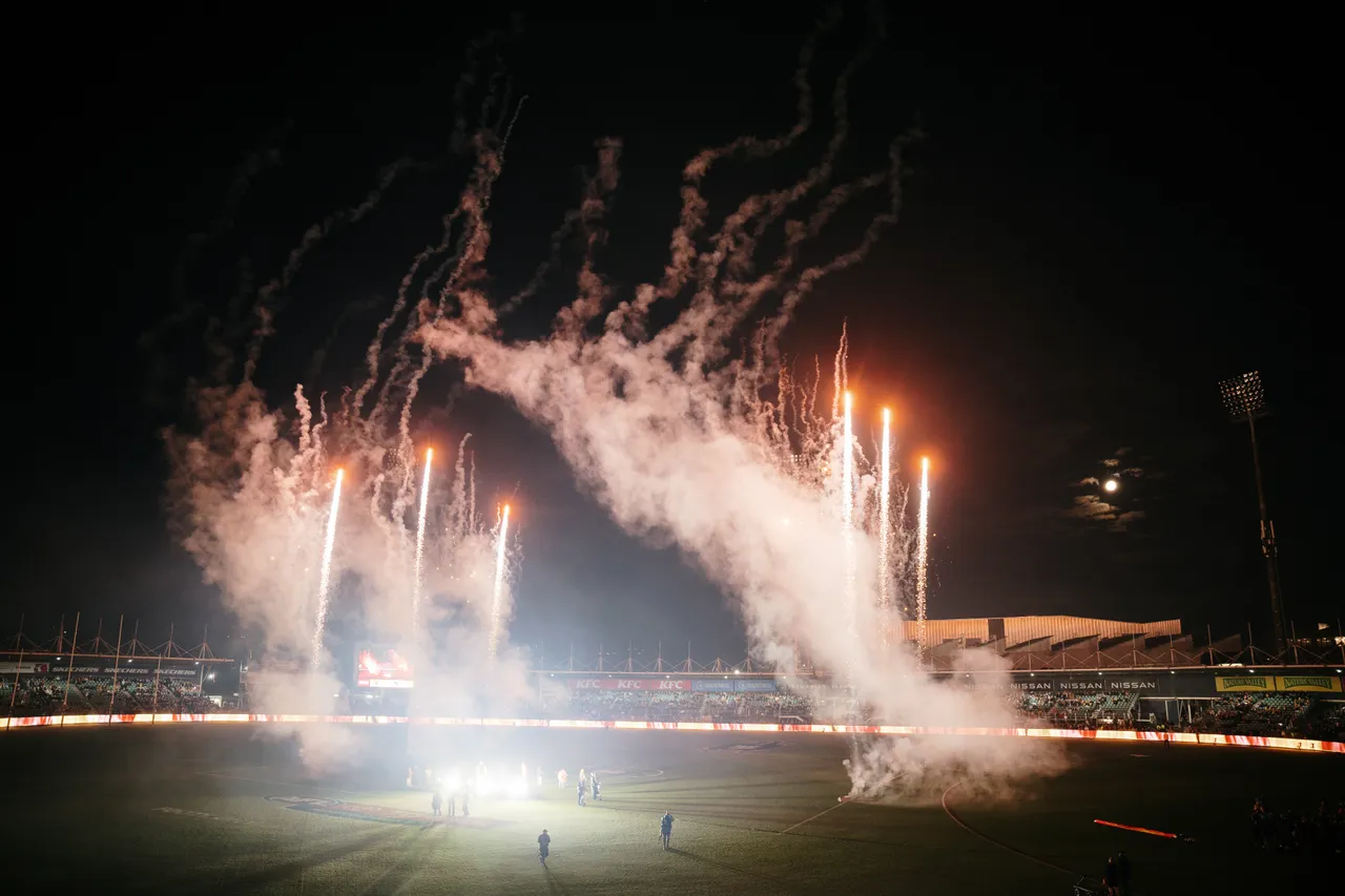 Light Show at UTAS Stadium