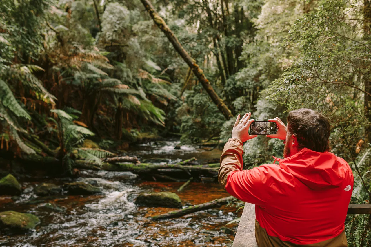 Taking Photos of Nelson River