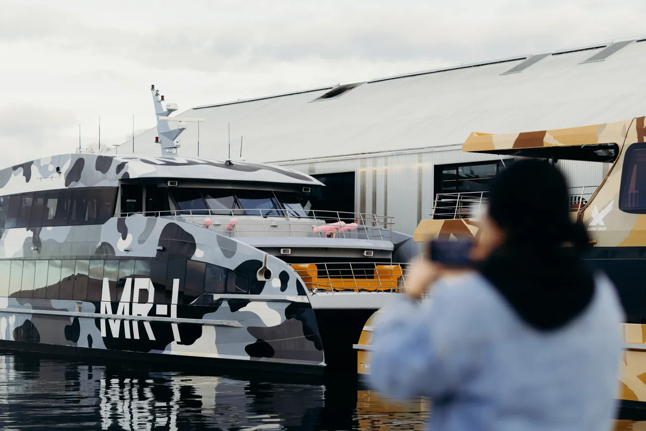 Mona Ferry on the Hobart Waterfront