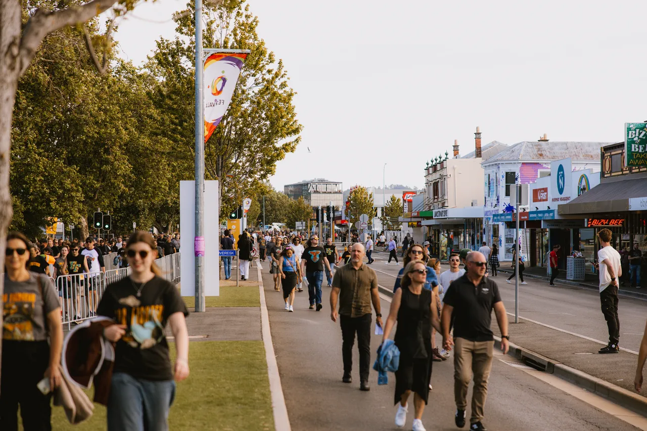 Crowd Outside UTAS Stadium