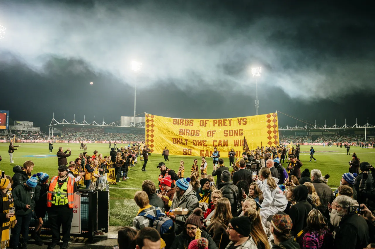 Hawks Banner at UTAS Stadium
