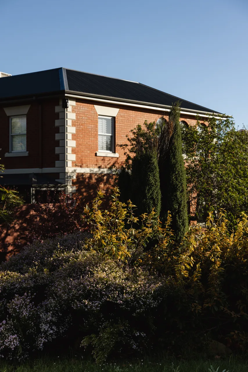 Brick Building With Trees