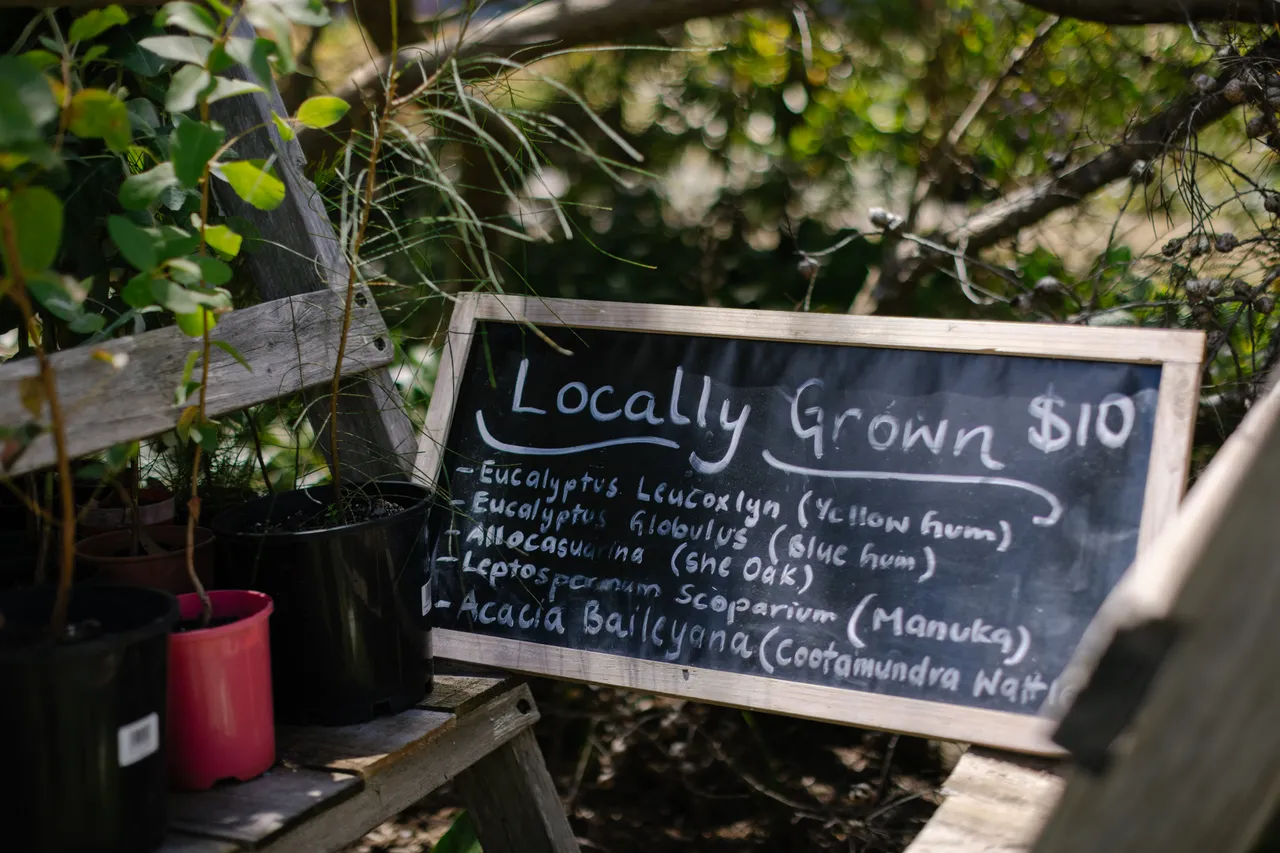 Sign at The Nursery and Florist King Island
