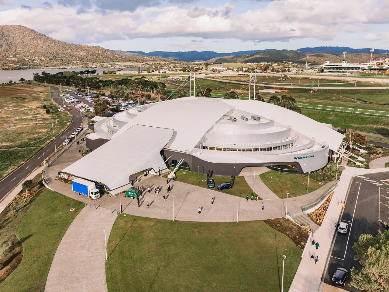 Aerial View of MyState Bank Arena