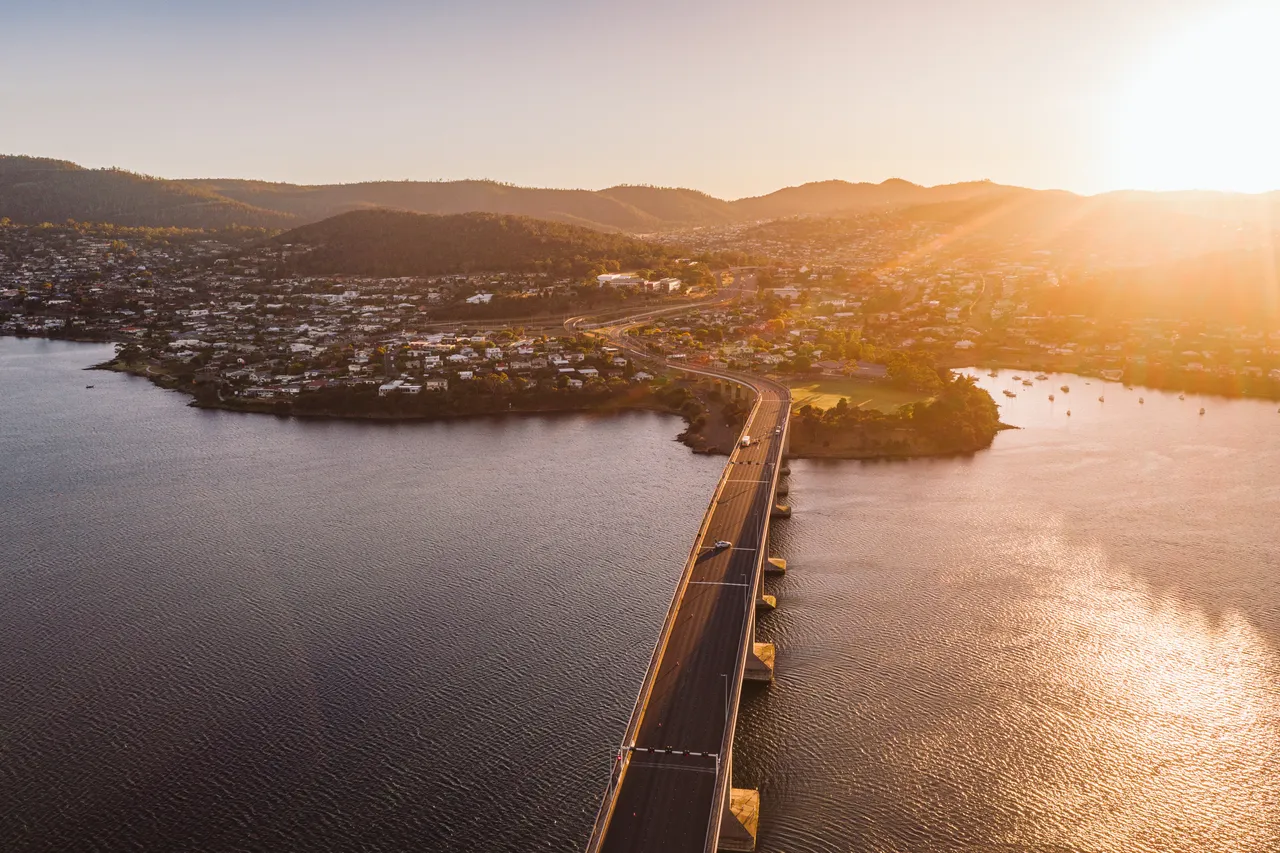 Tasman Bridge at Sunrise