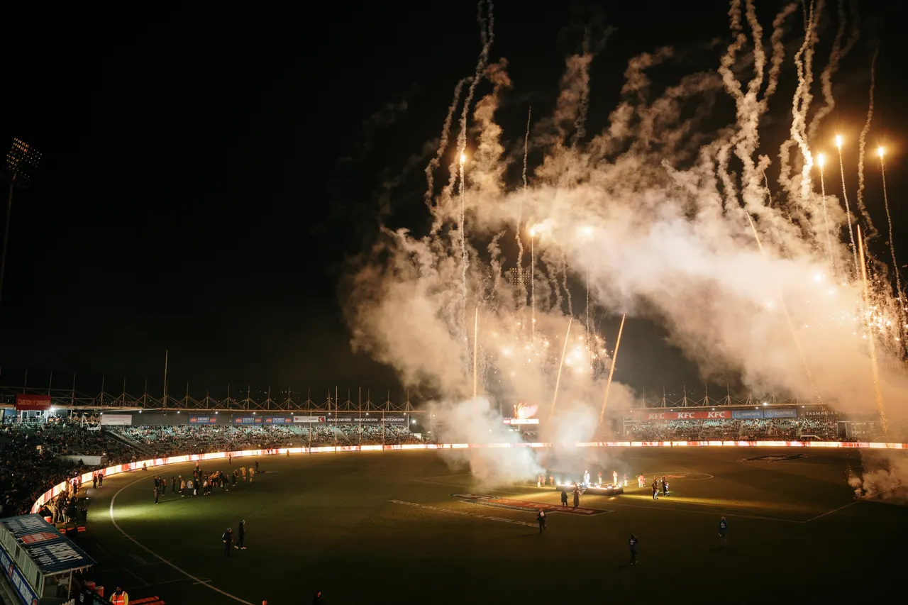 Light Show at UTAS Stadium