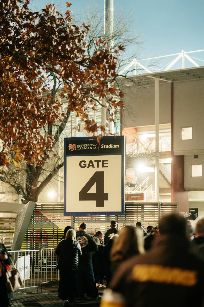 Signage at UTAS Stadium