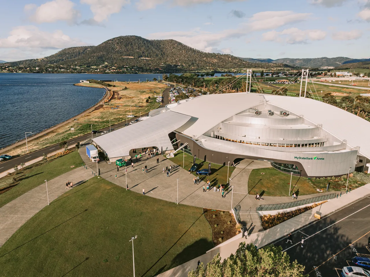 Aerial View of MyState Bank Arena