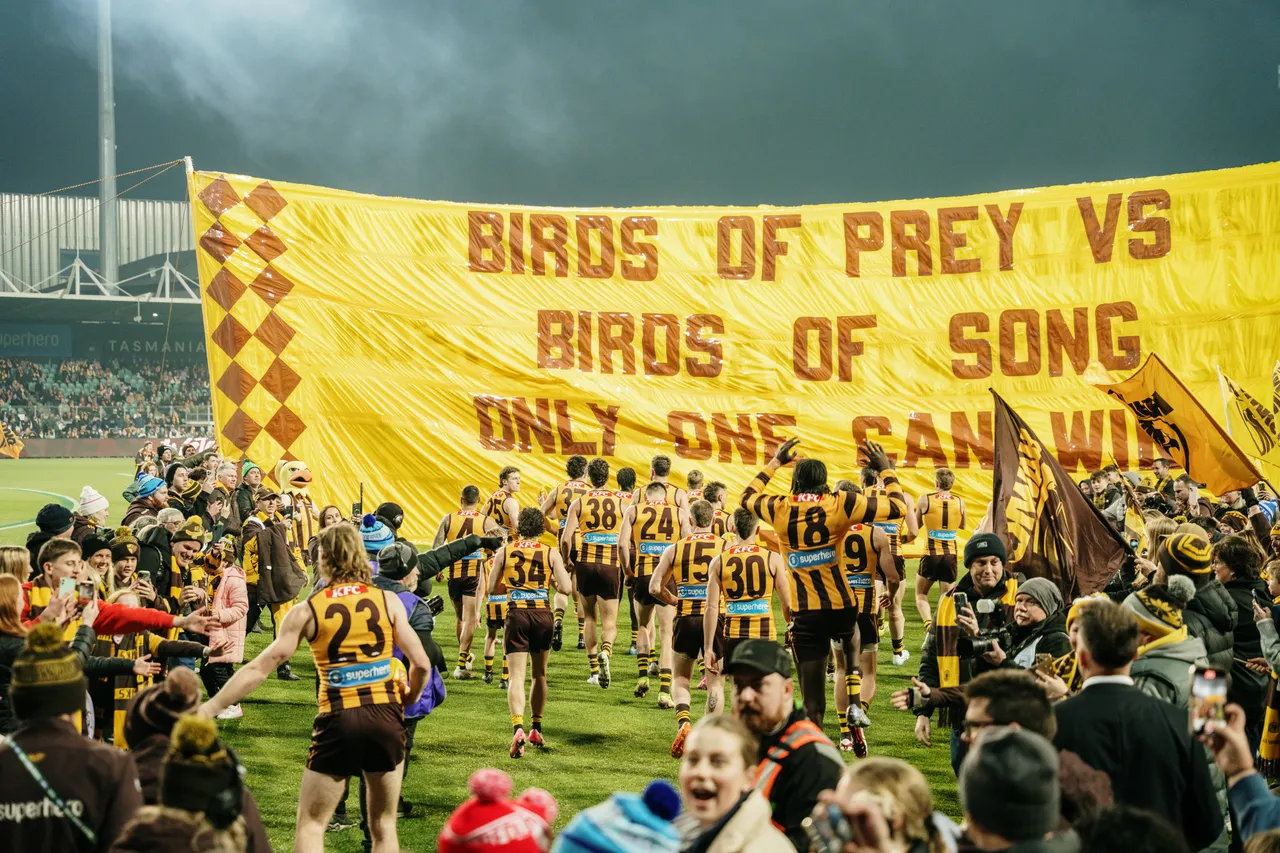 Hawks Banner at UTAS Stadium