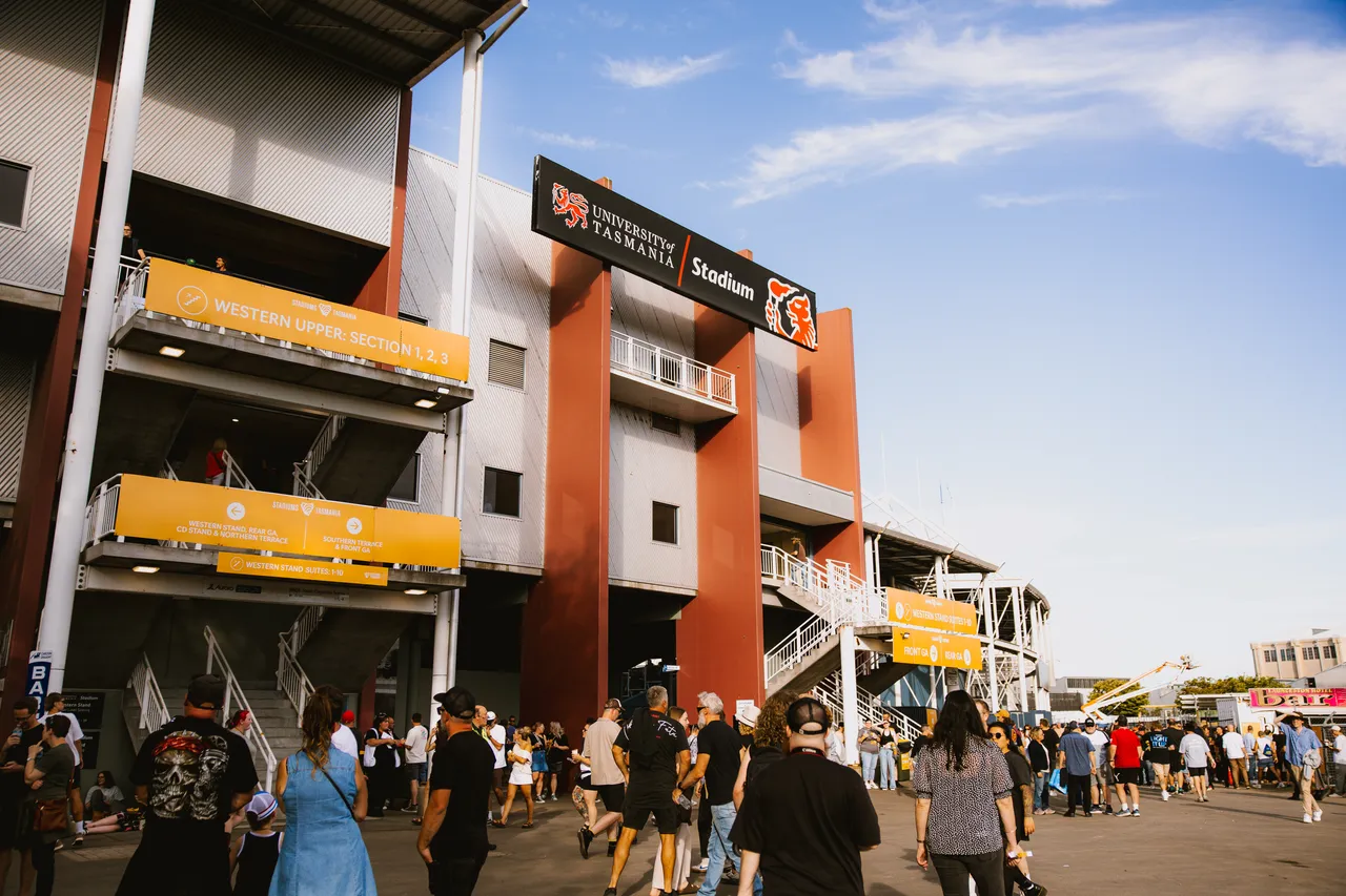 Crowd Outside UTAS Stadium