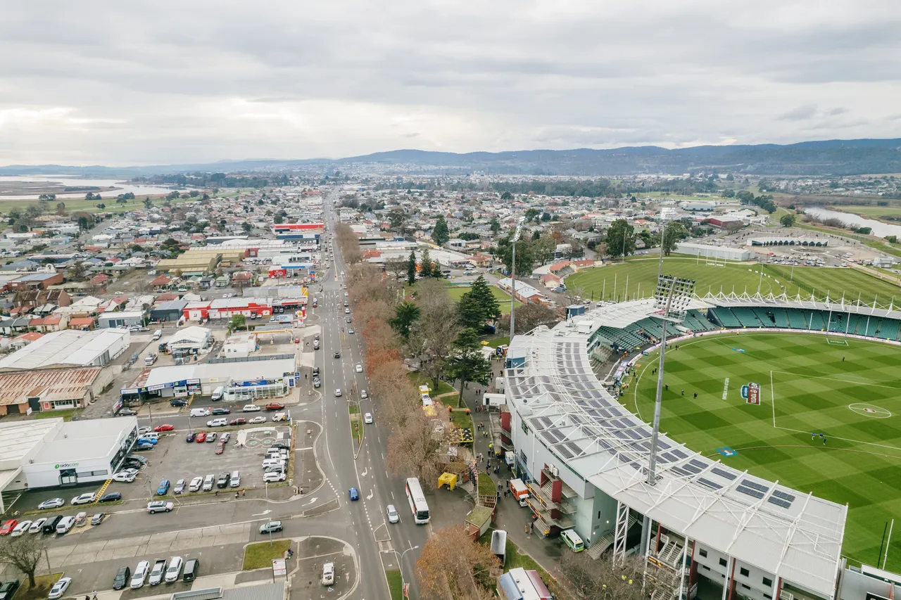 Aerial View of UTAS Stadium
