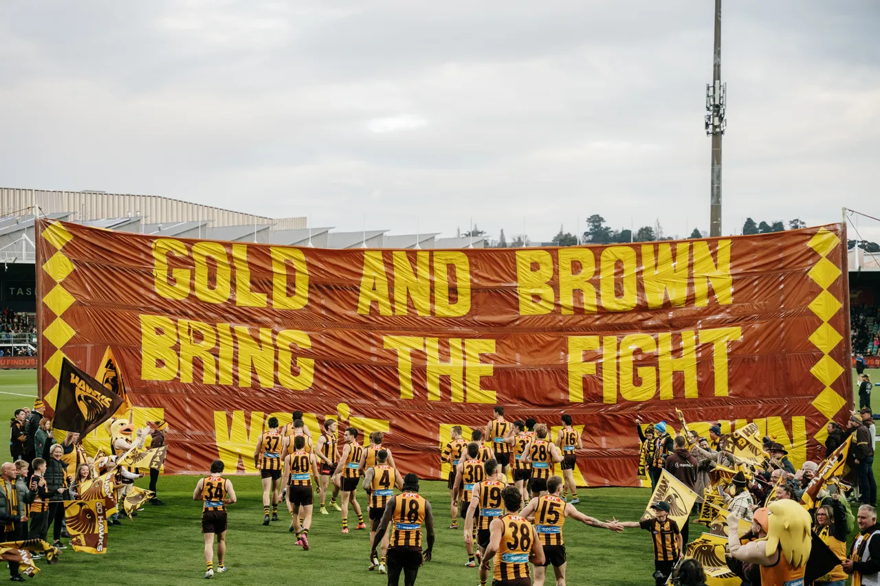 Hawks Banner at UTAS Stadium