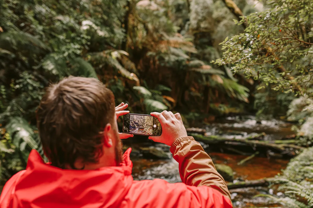 Taking Photos of Nelson River