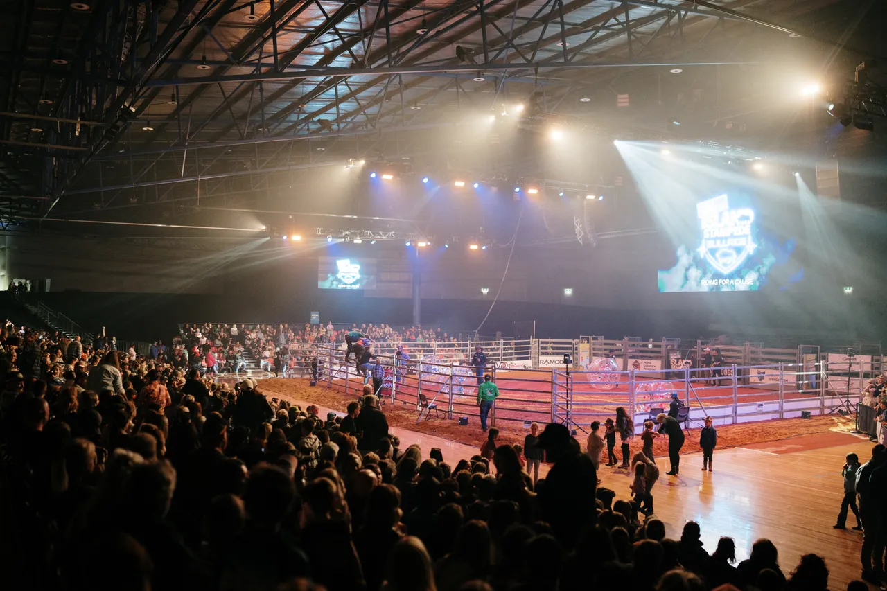 Silverdome Crowd for the Island Stampede Rodeo