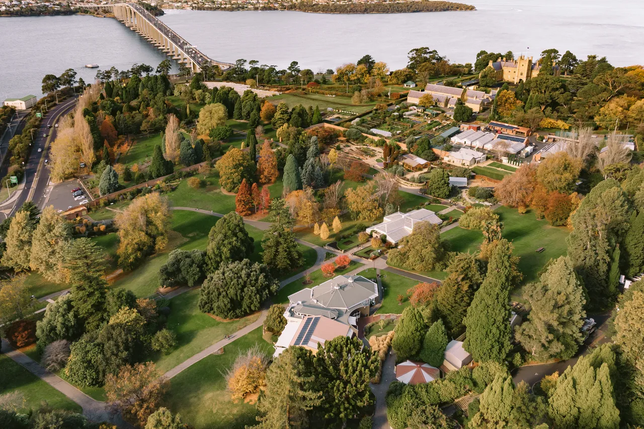 Overlooking the Royal Tasmanian Botanical Gardens