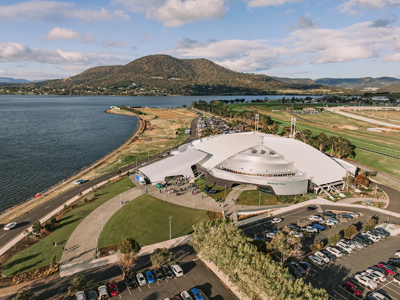 Aerial View of MyState Bank Arena
