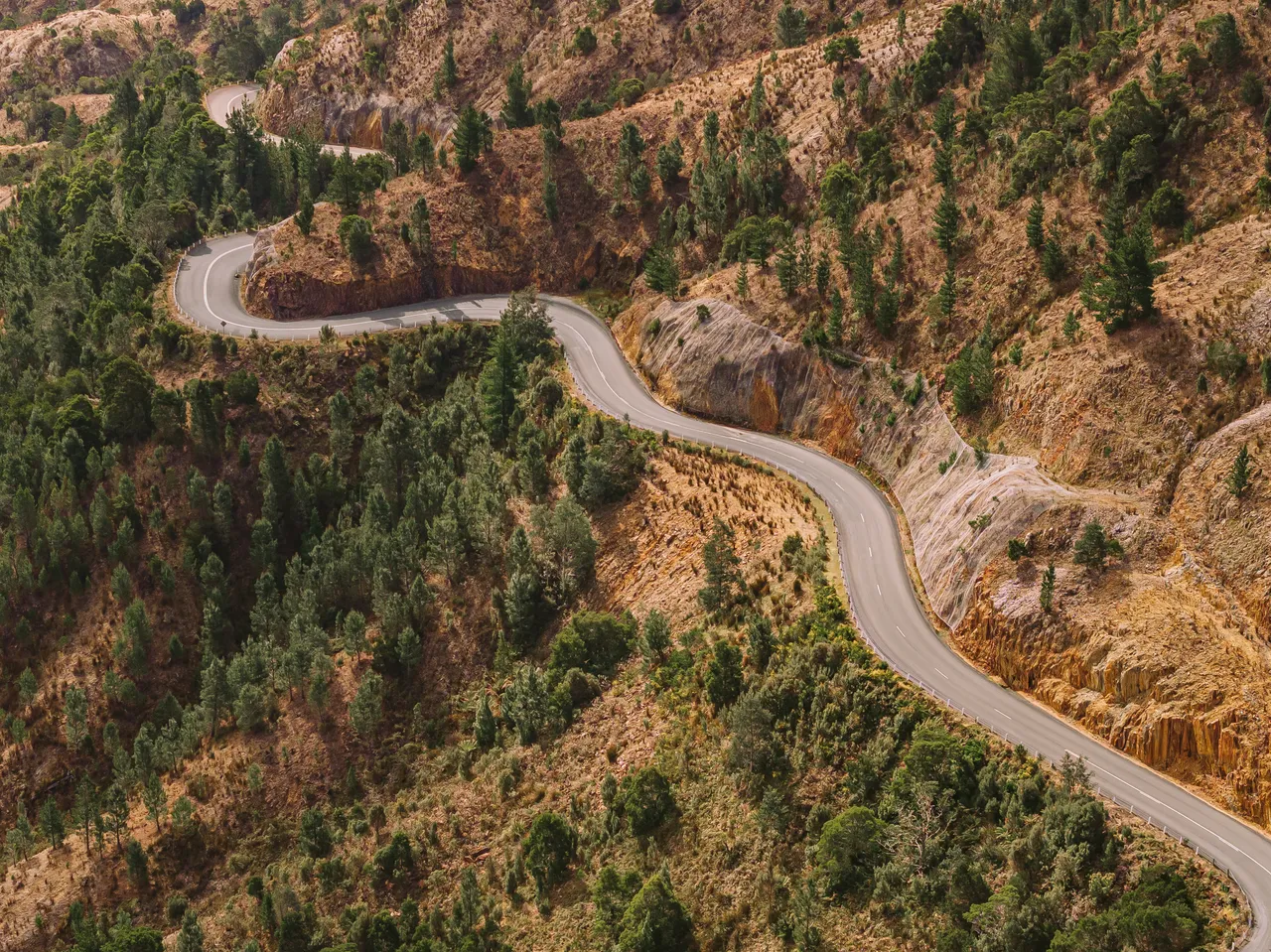 Lyell Highway Aerial