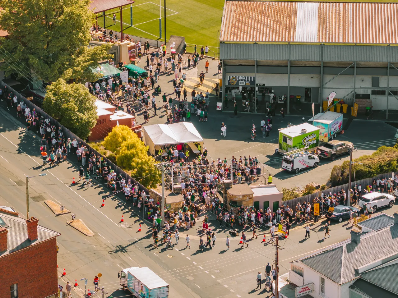 North Hobart Oval Entrance Aerial