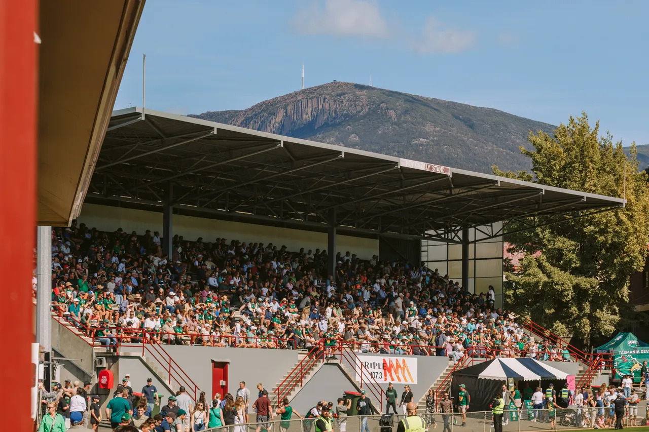Spectators at Tasmania Devils Game