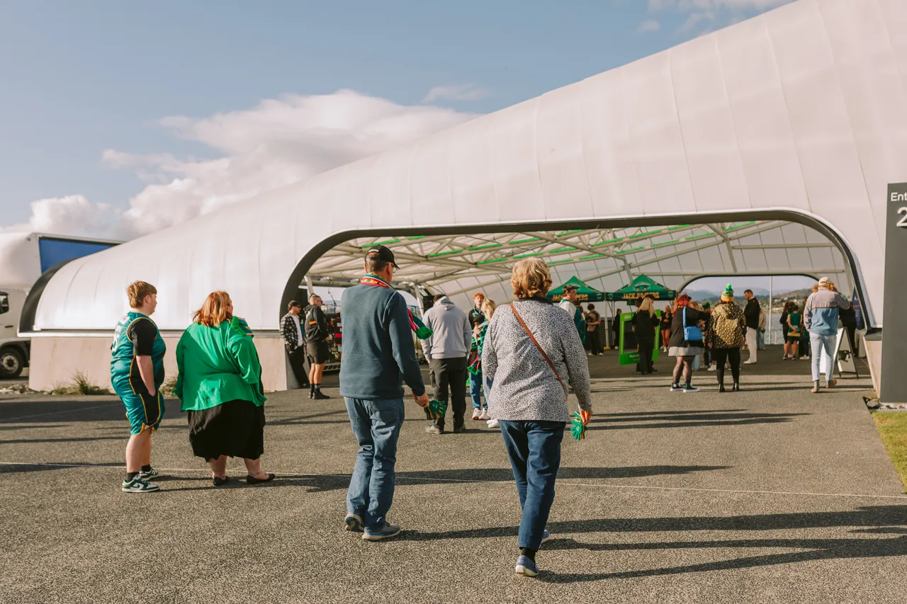Spectators Entering MyState Bank Arena
