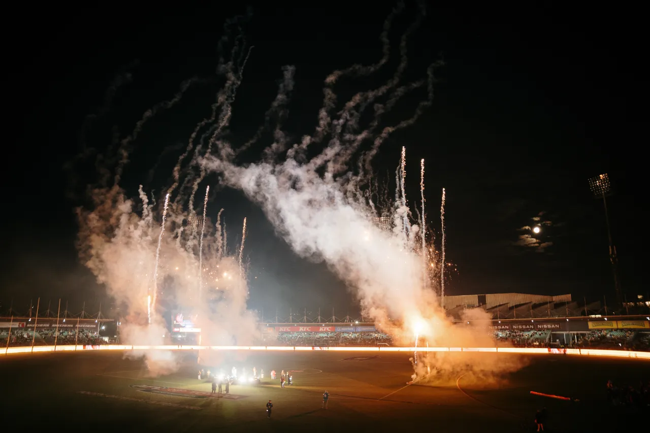 Light Show at UTAS Stadium