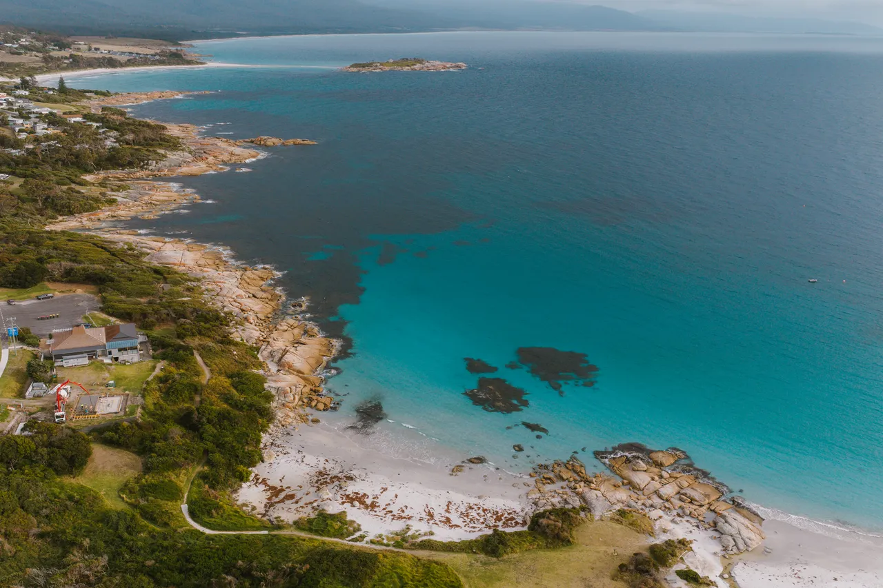 Bicheno Coastline Aerial